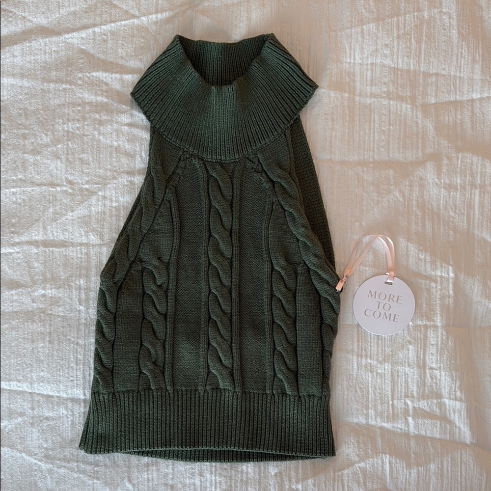 REVOLVE Green Cable Knit Sweater Tank